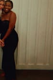 Dramatic Stunner Navy Velvet Bow Strapless Maxi Dress