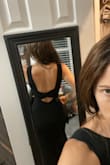 This dress hugs all your curves! I love that it is lined throughout. The fabric is stretchy and super comfortable. I had it hemmed a little bit for length since I don't wear heels over 2.5 inches. - Rebecca Q.