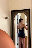 It was cute, however way too small. I usually order an XS and I couldn't zip up the back. It was also very short. It felt a little cheap. I liked the concept of the dress. - Amelia F.