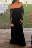 I wore this dress as MOH and got so many compliments on it! It is super flattering while being very comfortable. The arm bands were the tiniest bit tight on me but the stomach area was surprisingly comfortable. It is a bit long as that is the style but it was so elegant I felt beautiful in it. - Isabel R.
