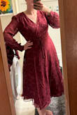 This dress was just what I needed for a semi-formal fall wedding. Just a couple hot tips& the neck is very low, especially if you have a medium-small chest. Also, my dress came VERY wrinkly, just make sure you prepare! I bought a steamer last minute and it turned out great. - Leigha S.