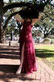 It was absolutely gorgeous and I love it. I feel like it ran a little small and the color is darker in person compared to what's shown online. It's a little more maroon but I still loved it! - Emily J.