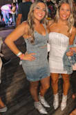 I wore this dress for a "denim and diamonds" themed night out and loved it! Fits true to size. My only complaint is that the straps kept falling down and I felt like the slit in the front was pointless as it disappeared half the night from the dress riding up. - Alexa S.