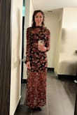This dress was perfect for a Christmas party I attended. I got sooo many compliments. I was worried it would be too tight in the arms but the dress has a bit of stretch and there were no issues at all. I felt incredible in it and loved that I was mostly covered up. 

Buy this! Seriously you will love it! - Monica W.