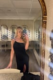 Dress was perfect for attending a wedding. Fit was slim but comfortable. Really loved the one shoulder and split. Sexy and sleek! - Julia G.
