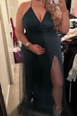 I got this to wear to a Mardi Gras ball. I am 5'4 and it was way too long but got it hemmed quickly. It was really beautiful in person. - Jessica T.