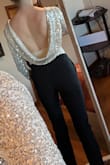 I saw a photo on Pinterest with this beautiful top and I knew I had to find it! No surprise it was Lulus and when I found that out, I knew I would love it even more. Bought this for a night out or New Year's Eve party, it works for anything! I had seen someone mention in a review that they had cut out the shoulder pads, which I didn't end up loving - so I cut these out as well. I used some body tape to keep the shoulders up since I tend to move my arms a lot. This is hands down one of coolest tops and I got so many compliments! - Katie S.