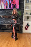 I am normally a medium but after reading the reviews I ordered a small and it was perfect.   It did have a small tear in it but it wasn't very noticeable.   I got a lot of compliments on the dress. - Eileen L.