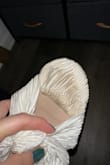I wore these for both of my bridal showers and my rehearsal dinner. I got SO many compliments on them and not once did my feet hurt during either event. However, they do get dirty incredibly fast and the material starts to separate a little bit after wear so I'm not sure how much longer these would last if worn again. - Lexie P.