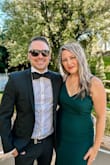 This dress, y'all. I was 11 months postpartum w/ baby #4 & my body hadn't quite bounced back yet. I got this dress for a formal wedding (cause I couldn't stop thinking about it), thinking I'll end up returning it for a different style. It was GORGEOUS! I felt amazing. The material is on the thicker side & I did wear Shapermint high waisted shape wear to help with my mom pooch & it was perfect. I wore heels so I did not have to get it altered. I'm SO happy I decided to try this dress out. I need another formal event so I can get the black one too. - Kamryn B.