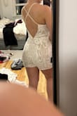 Love this so much, can't wait to wear it for my bachelorette. Wanted something fun with sequins, but that would be super comfortable to move & dance in. A little big in the back and maybe a bit long in the crotch, but would not size up. Honestly surprised by how well this fits. I might even bring it to my wedding as a party option if it ends up being really hot! - Emilie P.