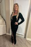 This dress was absolutely perfect for a holiday gala. I received so many compliments, it fit perfect, is well made, and undeniably comfortable. The slit did seem a bit too far forward (and high) so sitting down and getting out of a vehicle were a little sketchy, but I was able to make it work once I was situated. Highly recommend! - Hayley T.
