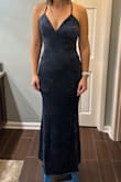 I absolutely love this dress! I wore it to a black tie optional wedding as a guest and paired it with a vintage fur and silver shoes / accessories. This dress is perfect for pear shaped ladies!! I have a small bust and waist but large hips and butt. This dress is perfect because it's stretchy and has adjustable straps in the back for all size busts. It is so, so soft and comfy. It does not have a zipper and runs a little big, so if you're debating between a medium and a small go with a small. Finally, I'm 5'4 and the small was perfect length with 3-4 inch heels. No tailoring needed at all! - Daina M.