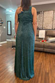 This dress is beautiful in person and on your body. It runs big (I'm usually a small) so size down. This is great dress if you're trying to hide a bump or have a larger waist // don't want something form fitting. I ended up going to with a different dress for the wedding because this just looked a little frumpy on my frame (pear shaped). However, I love the dress and will wear it to a holiday party or other formal event for sure! - Daina M.