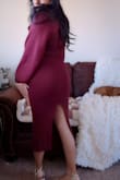 I maybe should have sized up to a small. But I'm still happy with this dress, it's a deep red and so pretty! - Erika H.