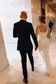 I had to have abdominal surgery 4 weeks before my wedding, and was really struggling with how I looked in my original two-piece outfit in the weeks after (due to post-surgical bloating and water retention.) I couldn't stop crying! 2 weeks before my wedding, my mom suggested purchasing a dress online that we could tailor, vs forcing a high-waisted skirt, and so we ordered a few from Lulus to try. THANK YOU EXPRESS SHIPPING!

Believe it or not, this was the dress I was least excited about when I pulled it out of the package, but once I tried it on I was in LOVE. It fit me perfectly at a curvy 5'10" tall, and looked like it was made for the Catherine Deane "Anya" topper that I had already purchased as part of my original outfit. The fabric was really forgiving with my body changes and undergarments, and even though I am quite tall, the dress skimmed the floor perfectly in both heels and sneakers. I highly highly recommend!!! - Cathryn K.