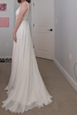I said YES to this this! I love the way it fits and feels although I will get it hemmed because it is a bit long for me. I love the top and how the lacing material isn't itchy or scratchy. It's easy to put on by yourself which is a bonus if you don't have help. Obsessed with the silk lining and how light and flowy it is. I feel beautiful and can't wait to walk down the aisle and see the look from my future husband's face. - Shannon P.