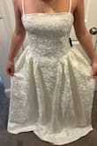 True to size and picture! Lace is beautiful perfect for rehearsal dinner! Length is a little long but with tall heels worked for me - Breanna B.