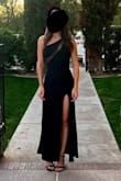I wore this to a black-tie wedding. I wanted to look sexy since the wedding also coincided with my 27th birthday weekend. This is hot as hell but still appropriate to wear to a black-tie wedding. I got a bunch of compliments and felt sooooo sexy. The dress fit perfectly. I'm usually in between a small or a medium and I am so happy I ordered a small. 
I wore 3-inch heels. 
I'm 5'9 & 150 lbs
34B
26 waist 
37 hips - Katharine G.