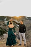 I bought small, which was definitely loose on me. I returned and bought an XS through Poshmark since Lulus was sold out. It was the absolute perfect dress for my engagement photos! Couldn't recommend it more, especially for those with small waists and big hips. It's well made, looks beautiful, and flowy. Also, there was enough room for me to put Boombas on (I'm a 32B) since I didn't wear a traditional bra. - Kayla M.