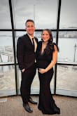 Bought this dress for a black dress code wedding. I am usually a size small but sized up to medium to accommodate my 17 week pregnancy bump. The dress was beautiful and comfortable! - Heidi D.