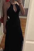This dress is perfect if you are looking for something tight uptop but a little flowy on the bottom. If you are't much for some cleavage then I wouldn't recommend buying this dress because it does show some but I doesn't show too much. I would have to wear pasties under the dress but it fits perfectly and i would definitely recommend for anyone who wants a nice little flirty dress for prom or any occasion. - Kayla S.