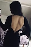 What an amazing dress! It fits perfectly! 
There is a frame behind that holds the "V" very well which makes the back gorgeous. 
I love naked backs, I have a lot of clothes with naked backs in my wardrobe and it's one of the most beautiful I've seen.
I have buttocks and breasts, I'm not as thin as the model in the photo but it still looks great. It's a dress for all body types ! 
You must have this dress in your wardrobe !
I'm from Belgium so be nice with my english ;)
Xo girls ! - Olivia M.
