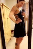 Wearing this dress as a bridesmaid in a beach wedding. It truly is a party in the back and doesn't do any unflattering pinching!! - Lauren C.