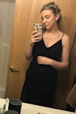 I absolutely love the quality of the dress, the material is great! It runs a little tight in the chest area, and the slit seems like it's a little more centered than to the side on my leg but I love the dress. The back is gorgeous! - Regan R.