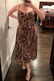 Wasn't sure if this print was in style but the second I tried it on I realized how contemporary and cool it was! Beautiful dress. Fir perfectly. Comfy and seems like solid material. - Samantha O.