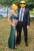 I've already enjoyed two uses from this dress. The first as a bridesmaid dress and the second as a wedding guest. I received compliments all night both occasions. The fabric is thick, and quality. Lulus dress tend to run long, but this one didn't run as long as they usually do. At 5'5 with 3" heels, I was fine and it didn't need to be hemmed. The color is true to photos online. Because it's a wrap dress, the slit can be quite high. I didn't find this to be too much of an issue, but it was something I did need to be mindful about while dancing. - Jennifer M.