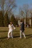 I loved this dress. The perfect dress for our engagement photo shoot. It was not see through at all. It was long, however I had it hemmed without issue. True to size, would buy 100x again.
Photo credit: From Life To Dust Photography - Cassandra B.