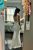 This dress is perfect and it fits so well I was not really looking forward to trying on so many dresses and going in person to get something and I was a little nervous about ordering my wedding dress online thinking it would need altering and it being just a month from my wedding I was not sure but it ended up being perfect and I do not have to change anything about it and with it being such an affordable price and such quick shipping it's just perfect. - Bri O.