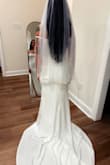 I ordered a small and the only issue was that I didn't like how much cleavage was shown. If I moved the dress up it appeared my girls didn't fit in the small cup lining. The material is AMAZING, the pearl detail is gorgeous as well. - Alisha F.