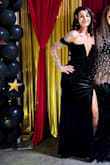 I got this dress for an Old Holywood themed fundraiser event. It was absolutely perfect! I recommend wearing some boob stickies and some double sided tape just in case, but I was able to dance in this dress no problem! It was perfect for the occasion! - Morgan M.