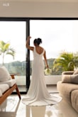 everything [about] this dress was perfect; it fits perfect. I just made some changes on the back. Also, I placed a belt in the front. - Pamela Q.