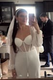 This sparkly jumpsuit is gorgeous and a show stopper. It definitely turns heads. I loved wearing this for my small intimate wedding I had. - Tercia V.