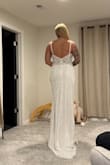 Loved the straps on this dress. They felt sturdy for how beaded the whole dress was. I ordered a Large because I feel like I'm in the middle of a M & L and It was just too big. The details and quality for this price of a dress is unmatched. - Ariel B.