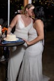 I wore this for my wedding and it was so pretty. It runs large and I had to pin the top because I didn't fill it out all the way. Some of the beading fell off before the ceremony, but you couldn't really tell. I loved it overall - it was comfy and stunning. - Brianna D.