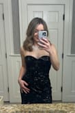 I got this dress for a Black Tie Wedding and it was GORGEOUS. The length wasn't too long, and the dress itself is very elegant. However, the sequins on the dress rubs into your arms + armpit area, and it hurt/became irritated. Overall, the dress was amazing and I received many compliments! I do love Lulus dresses, but it is annoying that when you pay $80-$100 on a dress then need to pay another $80+ in alterations- kind of makes it *not* worth it. - Samantha D.