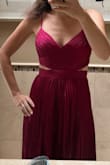 Dress was comfortable. Not too heavy. Had to return it because of the style. Found a better style to match a beach wedding. - Dora K.