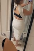 I was pleasantly surprised at how well this dress is made! It's not see through and the fabric is nice. It's longer than I expected so I may take it up a bit but otherwise it fits great! - Maria M.