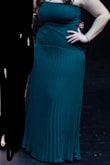 Love this dress! The pleats are so cute, and it stays up pretty well throughout the night (tho you should beware if you are dancing a lot you will have to hold up the dress) I ordered an XL at first, but I was way too big so I got a Large. It was perfect at the waist, but I would have liked it to be a little looser around the drop waist area. But overall I love this dress, got lots of compliments! - Libby G.