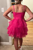 Love the color and the fit! Love the adjustable straps. I can easily adjust the dress shoulder straps without altering. The fit is flattering. So cute! - Rebecca B.