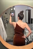 Love this dress! After nursing 2 kids, I don't have much left at the top so it's a little loose in the bust, but with a thicker bra, it will be perfect. The slit does come up super high, so I will probably put a stitch somewhere to keep myself decent, but otherwise, this is an absolutely gorgeous dress! - Drew L.