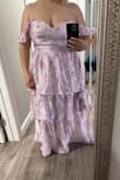 This dress looks so nice online. It looks like a beautiful chiffon material, but it's actually like a plastic bag. It's shiny and looks SO CHEAP. On top of that, the dress has no structure. It's so unflattering. I usually love Lulus quality, but this dress was so disappointing. - Araceli Q.
