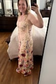 This is such a beautiful dress!! I feel so beautiful in it! I agree with the comments that the straps are a bit flimsy, but I will add ribbon underneath to add a bit of support. It would be just fine as is though. I love how the entire dress fits! Length is perfect on me with a slight (2") heel. Love it and would recommend. - Stephanie W.