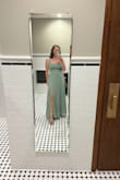 I wore it for a wedding and a formal night on a cruise! I wore it with nipple covers, but not a bra since you could see the outline (not in the black one though)! It was a little long with heels, but otherwise I love it! - Maison D.