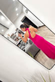 I loved this dress, unfortunately I will have to exchange for a L, I am pregnant (and wedding is still a month away) and it was a little too tight on my belly. I was really hoping it was a little more stretchy! It's all good though! Amazing dress! - Lizbeth V.