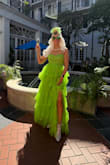 This was the perfect dress for a Mardi Gras girls day out in the French Quarter. Dress fit true to size. I cut the slit in the dress because the boots I was wearing needed to be seen. - Lindsey F.